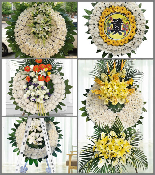 广东梅州市丰顺县龙岗镇坪丰村花圈速递