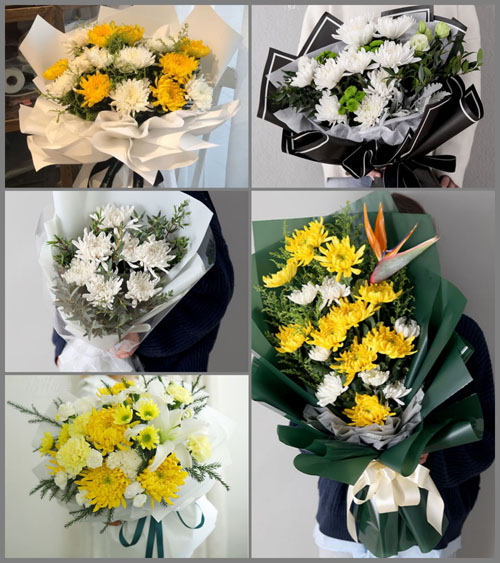 广东梅州市丰顺县龙岗镇坪丰村白事花束代送